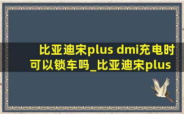 比亚迪宋plus dmi充电时可以锁车吗_比亚迪宋plus dmi充电时可以启动吗